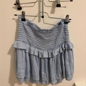 Light Blue Ruffled Skirt
